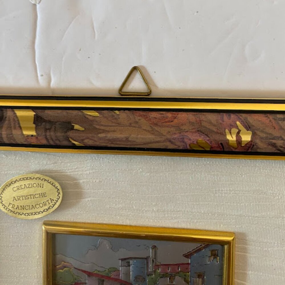 Creazioni Artistiche Franciacorta Italian Village Scene Miniature Framed Art - Picture 10 of 10